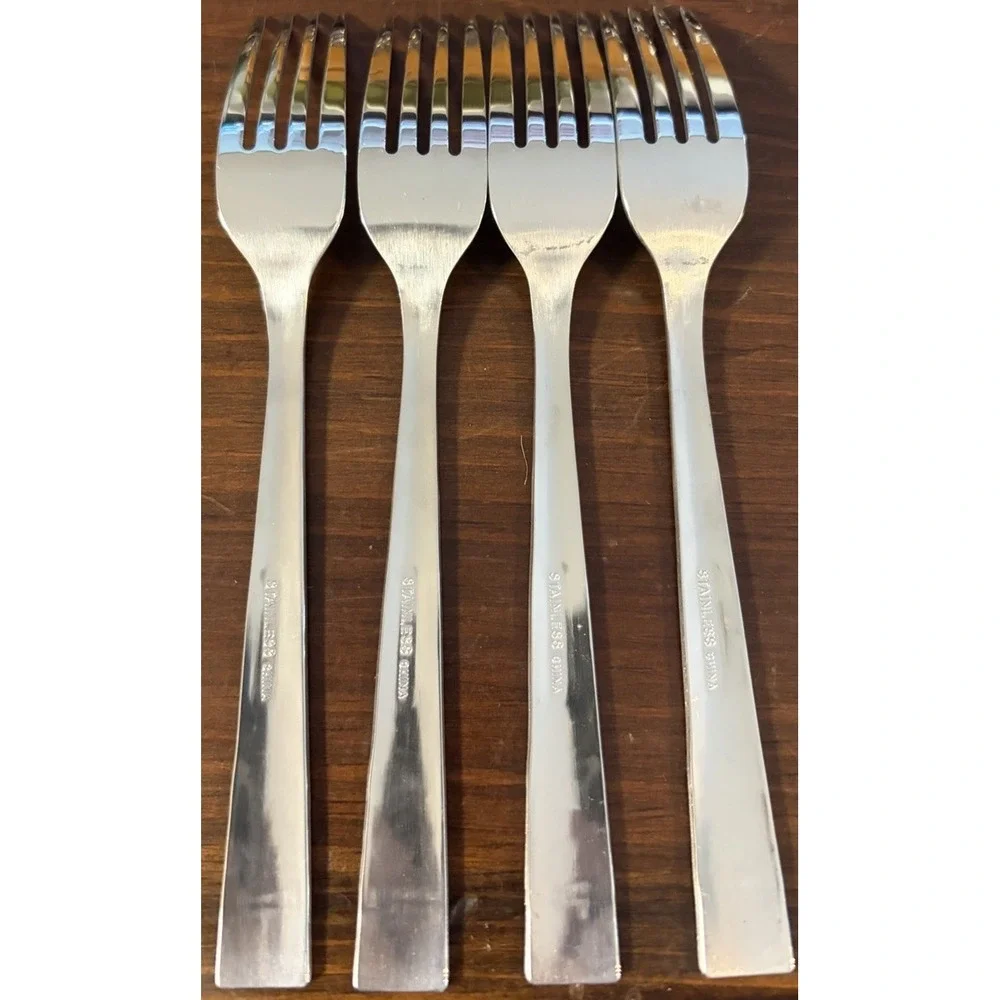Mainstays Pierremont Stainless Steel Dinner Forks Set of 4 Basketweave 8